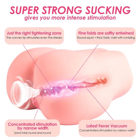 Vibeconnect - masturbatorius torsas - natūralios spalvos