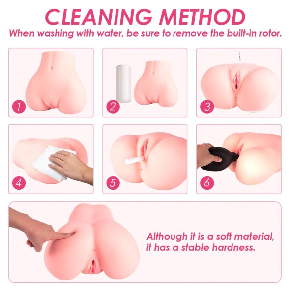 Vibeconnect - masturbatorius torsas - natūralios spalvos