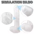 Sex HD Martin - realistiškas dildo su sėklidėmis ir siurbtuku - baltas