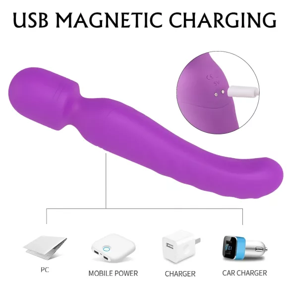 Sex HD Iris - vibratorius su dviem varikliais ir šildymo funkcija - violetinis