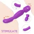 Sex HD Iris - vibratorius su dviem varikliais ir šildymo funkcija - violetinis