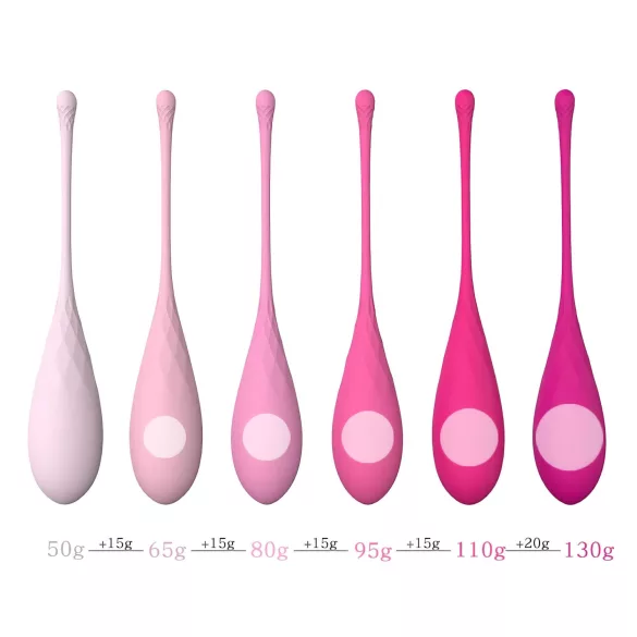 Sex HD Eggs - kėgelio kamuoliukų rinkinys 6 vnt - rožiniai