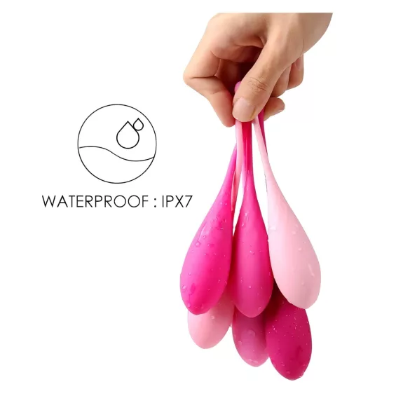Sex HD Eggs - kėgelio kamuoliukų rinkinys 6 vnt - rožiniai