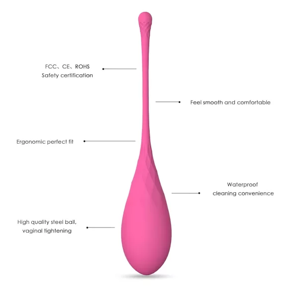 Sex HD Eggs - kėgelio kamuoliukų rinkinys 6 vnt - rožiniai