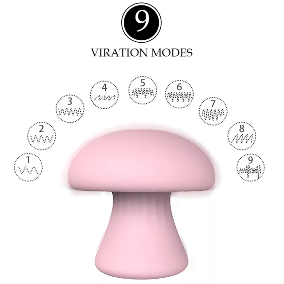 Magic Mushroom - įkraunamas vibratorius (rožinis)