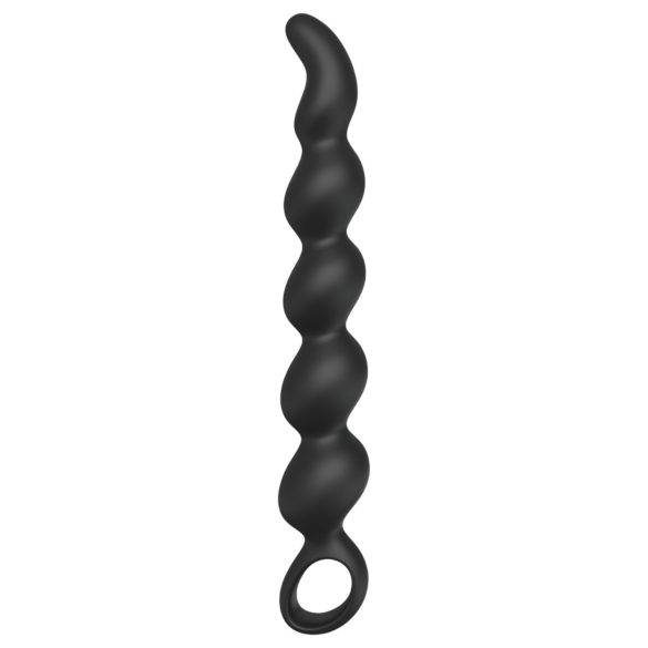 Steven - perlinis analinis dildo (juodas)