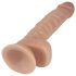 Lovetoy Real Extreme - dildo su siurbtuku - 21 cm - kūno spalvos