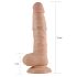 Lovetoy Real Extreme - dildo su siurbtuku - 21 cm - kūno spalvos