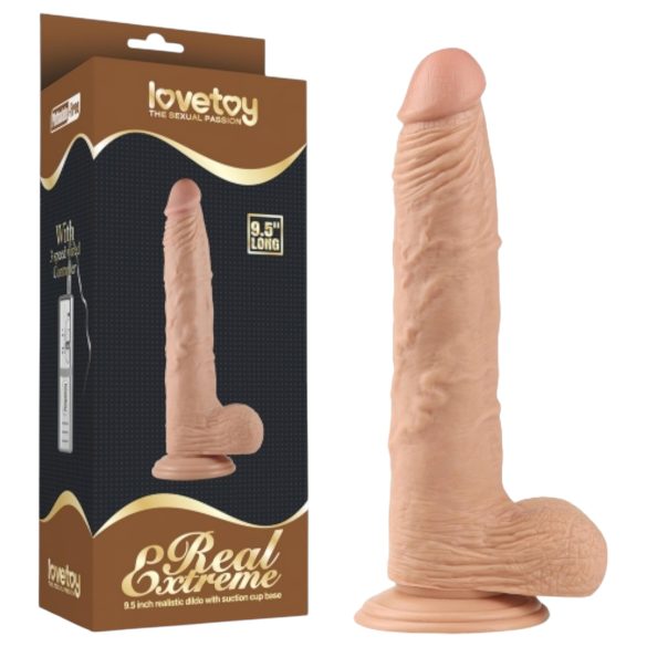 Lovetoy Real Extreme - tikroviškas siurbtuko dildo - 24 cm