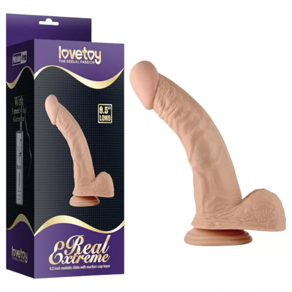 Lovetoy Real Extreme - G taško dildo - 21 cm - kūno spalvos