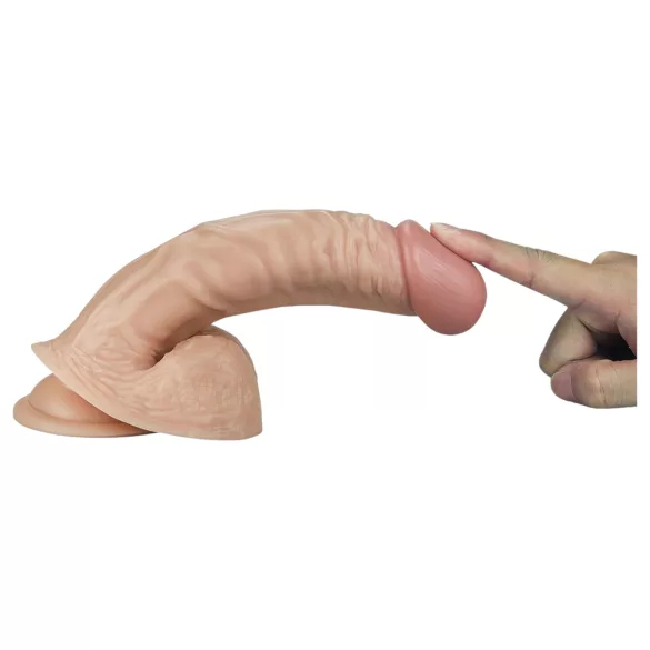 Lovetoy Real Extreme - G taško dildo - 21 cm - kūno spalvos