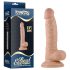 Lovetoy Real Extreme - siurbtuko, su kapšeliu G-taško dildo - 19cm (natūrali)