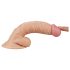 Lovetoy Real Extreme - siurbtuko, su kapšeliu G-taško dildo - 19cm (natūrali)