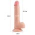 Lovetoy Nature Cock - realistiškas dildo su siurbtuku - 21 cm kūno spalvos