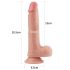 Lovetoy Nature Cock - dvigubo sluoksnio realistiškas dildo - 20cm (natūralios spalvos)
