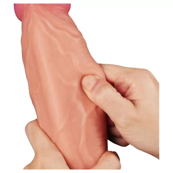 Lovetoy Nature Cock - realistiškas dvigubo sluoksnio dildo - 25 cm kūno spalvos