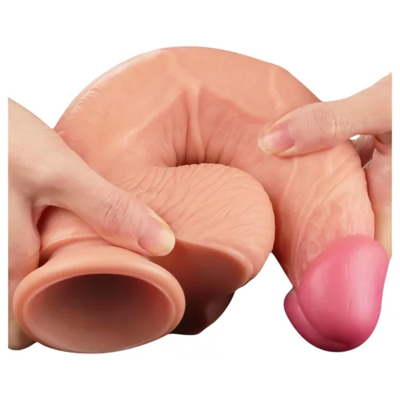 Lovetoy Nature Cock - realistiškas dvigubo sluoksnio dildo - 25 cm kūno spalvos
