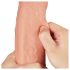 Lovetoy Nature Cock - dvigubas tikroviškas dildo - 28cm (natūralus)
