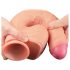 Lovetoy Nature Cock - dvigubas tikroviškas dildo - 28cm (natūralus)
