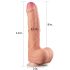 Lovetoy Nature Cock - dvigubas tikroviškas dildo - 28cm (natūralus)