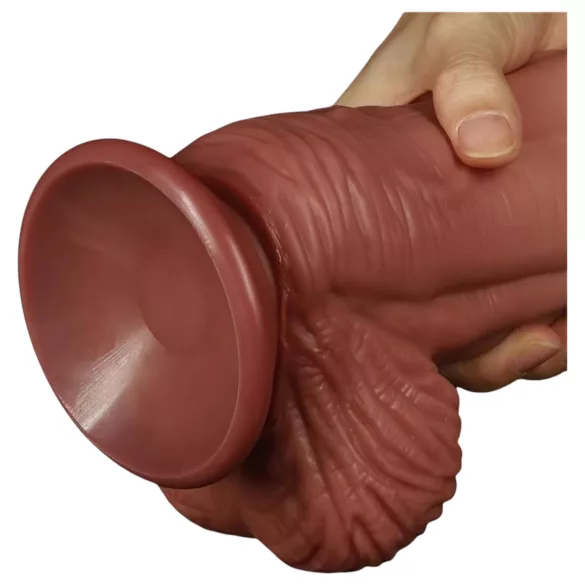 Lovetoy - realistiškas dviejų sluoksnių dildo - 26 cm - kūno spalvos
