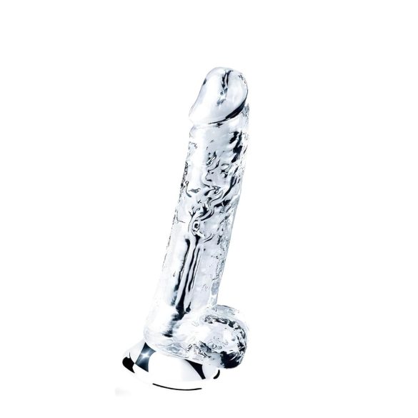 Lovetoy Flawless Clear - siurbtuko falo imitatorius - 19cm (skaidrus)