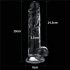 Lovetoy Flawless Clear - siurbtuko falo imitatorius - 19cm (skaidrus)