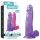 Lovetoy Jelly Studs - siurbtuku dildo - 20cm (purpurinis)