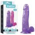 Lovetoy Jelly Studs - siurbtuku dildo - 20cm (purpurinis)