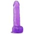 Lovetoy Jelly Studs - siurbtuku dildo - 20cm (purpurinis)