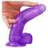 Lovetoy Jelly Studs - siurbtuku dildo - 20cm (purpurinis)