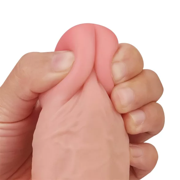 Lovetoy - dvigubas dildo - 23 cm - natūralios spalvos