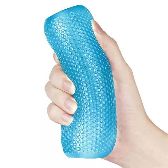 Lovetoy Training Master - dvipusis rumbuotas masturbatorius (mėlynas)