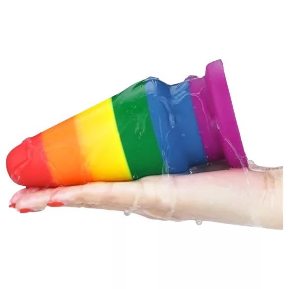Lovetoy Prider - analinis kaištis - 15 cm - vaivorykštinis