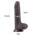 Lovetoy Sliding-Skin - dvigubo sluoksnio dildo - 18 cm - ruda