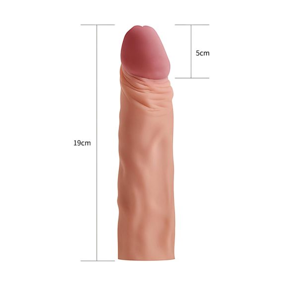 Lovetoy Pleasure X-tender - penio mova - natūrali spalva - 19 cm