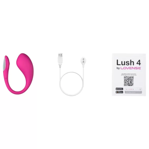 LOVENSE Lush 4 - išmanus vibruojantis kiaušinėlis (rožinis)