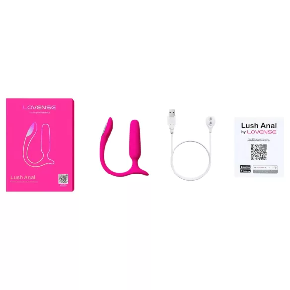 Lovense Lush Anal - programėle valdomas analinis vibratorius su LED - rožinis
