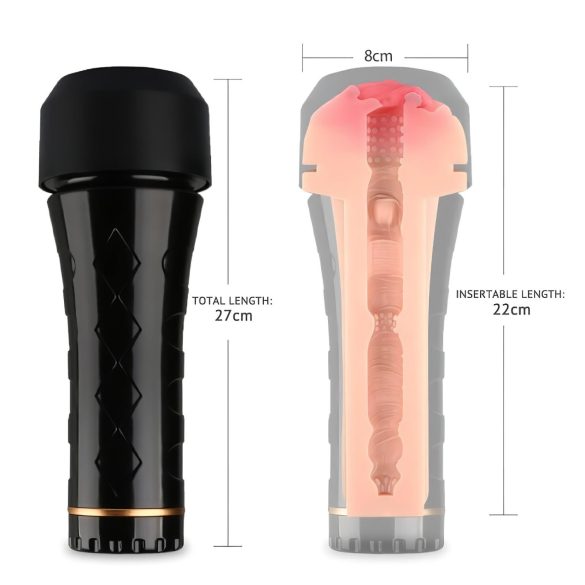 Tracy's Dog - masturbatorius vyrams - realistiška vagina - juoda/kūno spalvos