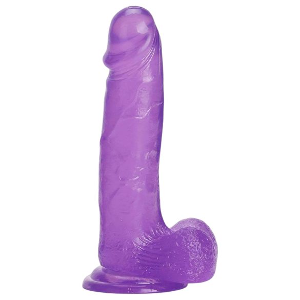 Tracy's Dog - dildo su sėklidėmis ir siurbtuku - silikonas - violetinis