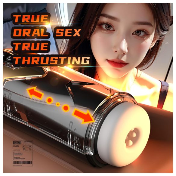 Leopard - automatinis masturbatorius - stūmuoklis - juodas