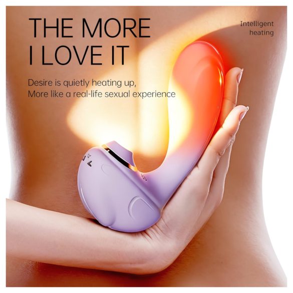 Leopard - klitorio stimuliatorius su čiulpimu ir vibracija - violetinis