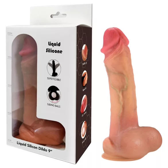 FeelSkin - itin realistiškas dildo (natūralios spalvos, 21 cm)