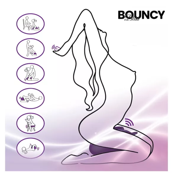 Bouncy Bliss Classic - pripučiama pagalvė su vibratoriumi - purpurinė