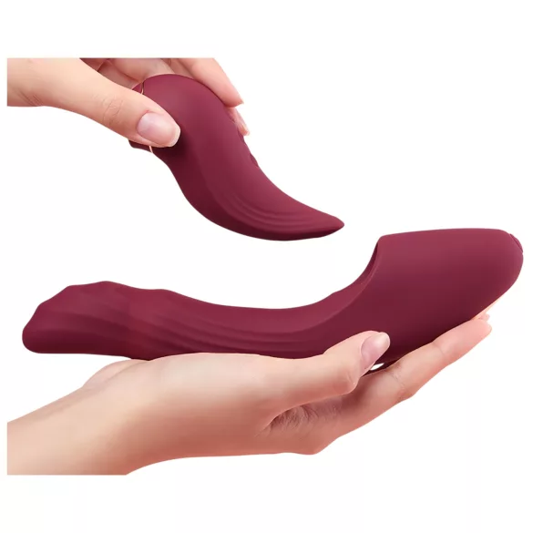 Vibeconnect - G taško ir klitorio vibratorius 2in1 - raudonas