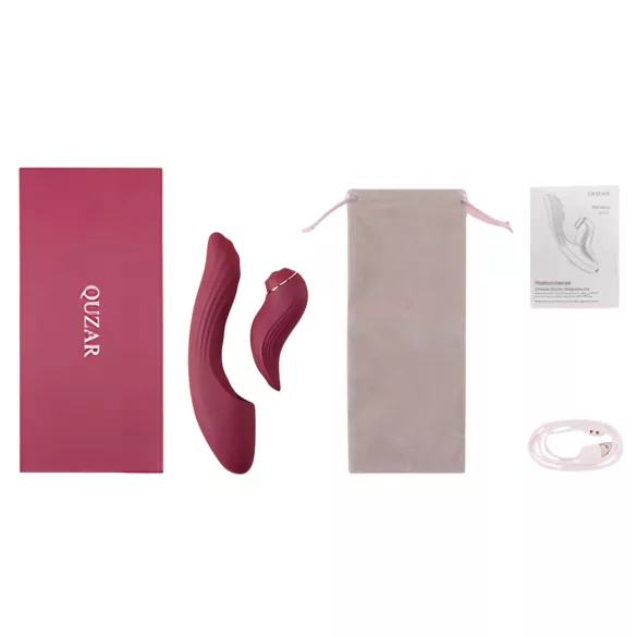 Vibeconnect - G taško ir klitorio vibratorius 2in1 - raudonas