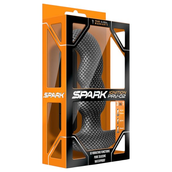 Blush Spark - analinis vibratorius - atsparus vandeniui - juodas