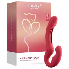   Honey Play Box Harmony Duo - programėle valdoma prisegama vibracija su liežuvėliu (raudona)