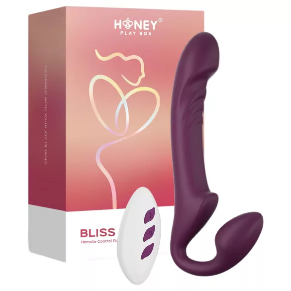 Honey Play Box Bliss - vibratorius su karoliukais ir diržais - sukamas
