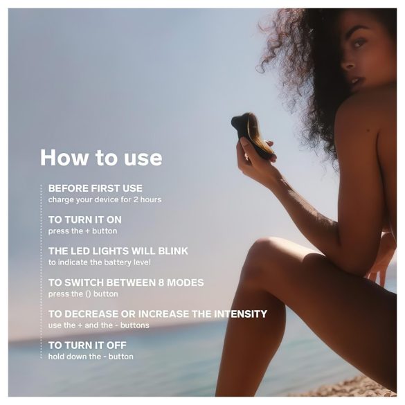 LELO Sona - klitorinis stimuliatorius - bangų technologija - juodas